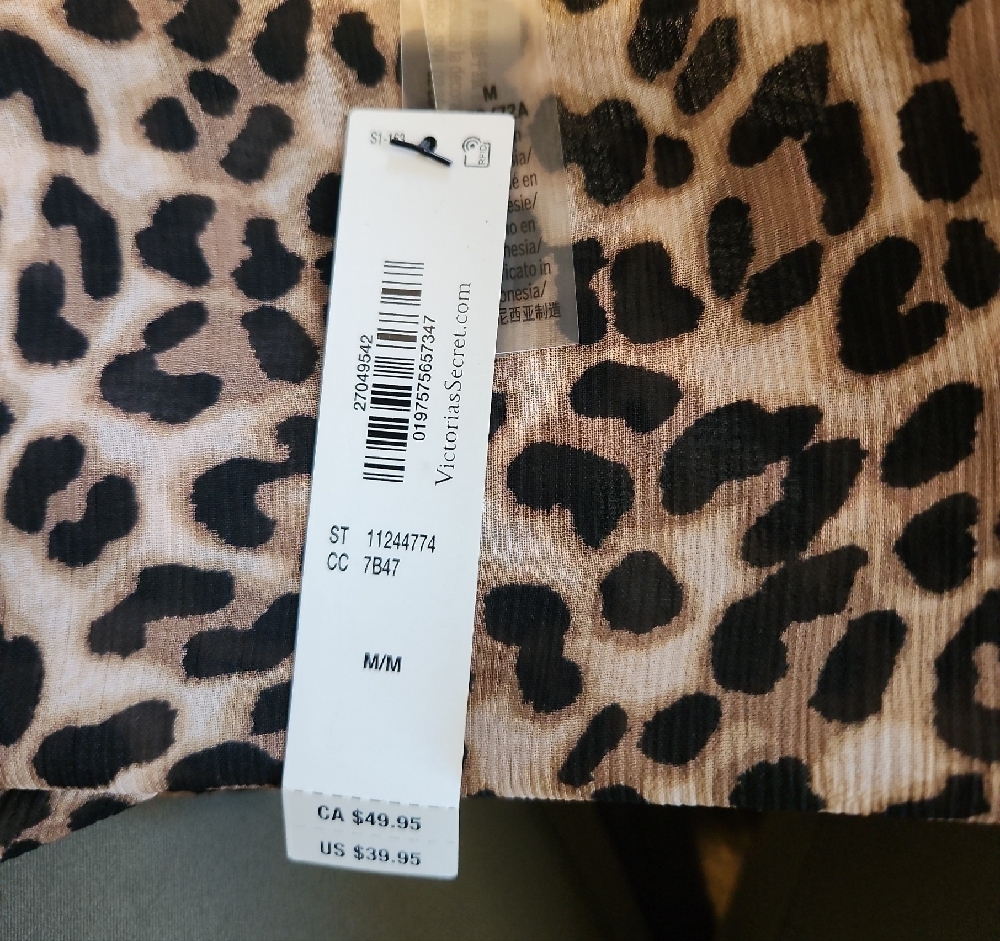 Victoria's Secret Brown Leopard Swim Coverup - Picture 3 of 4
